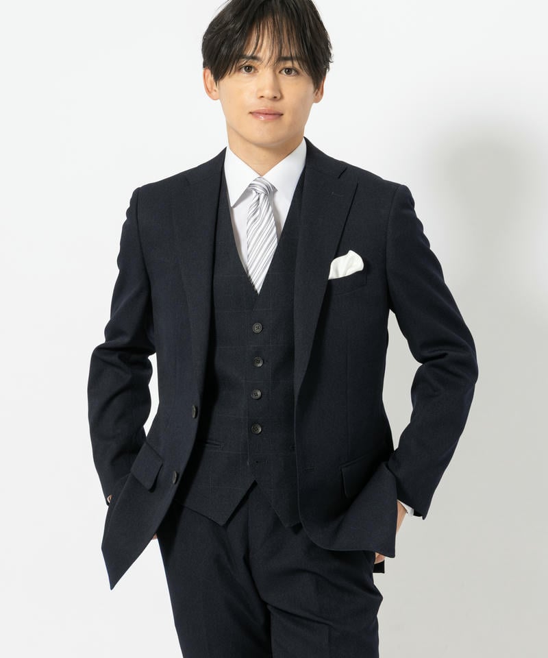 ORIHICA オリヒカ 【7点セット】千鳥柄リバーシブルベスト×ウール