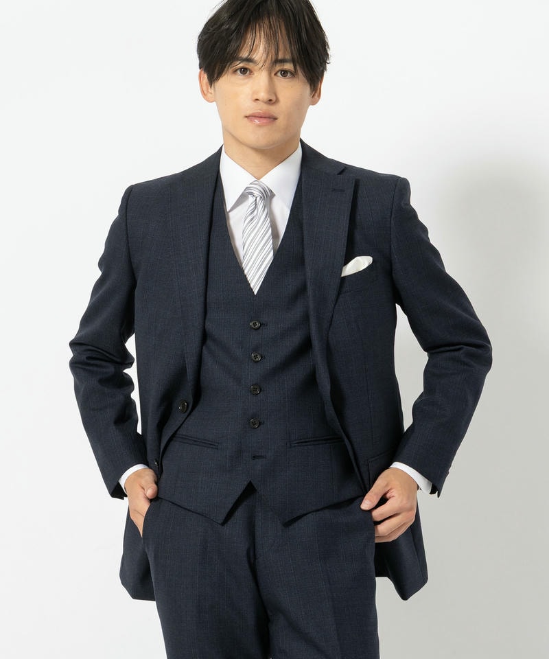 ORIHICA オリヒカ 【7点セット】千鳥柄リバーシブルベスト×ウール