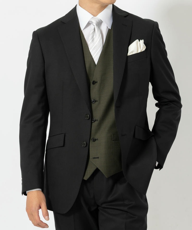 ORIHICA オリヒカ 【7点セット】千鳥柄リバーシブルベスト×ウール