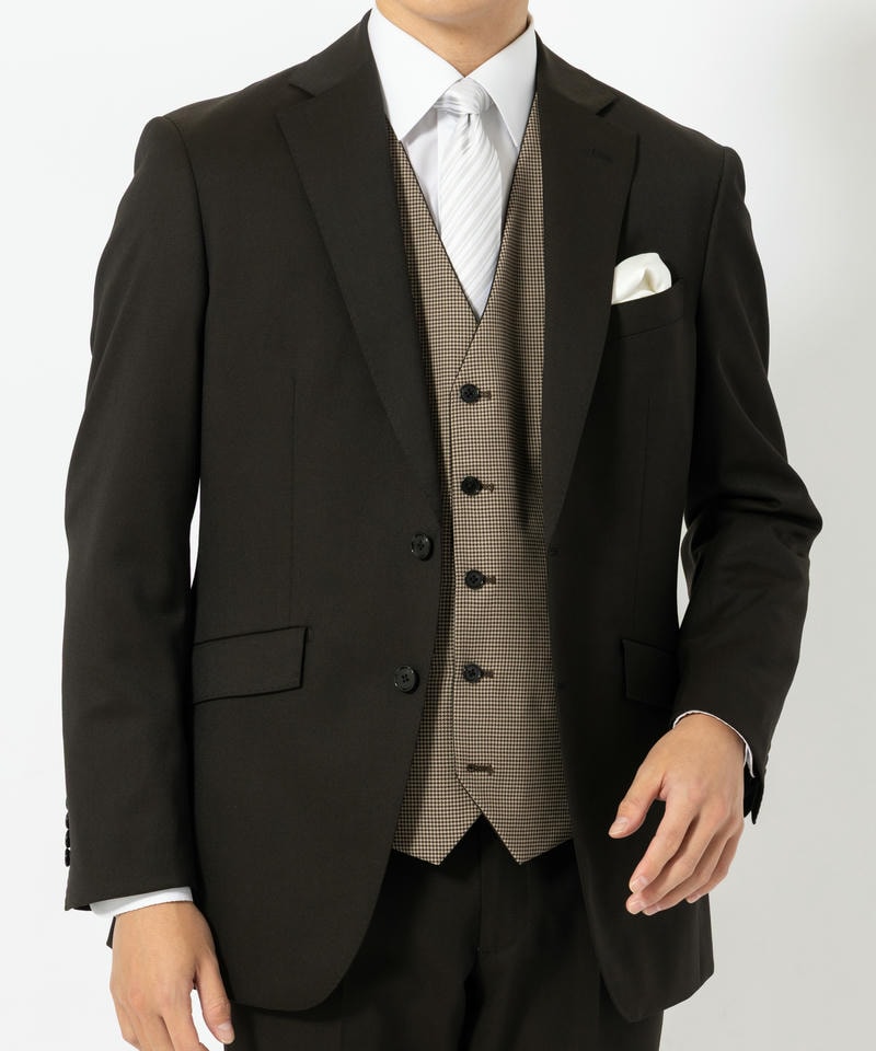 ORIHICA オリヒカ 【7点セット】千鳥柄リバーシブルベスト×ウール