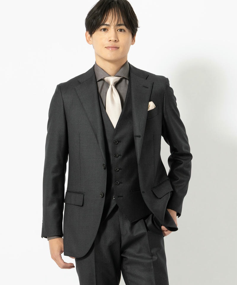 SUIT SQUARE スーツスクエア 尾州・微光沢フォーマルソリッド