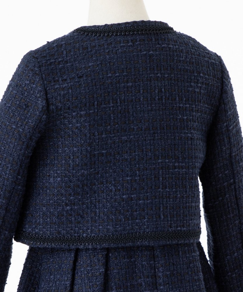 green label relaxing 【キッズスーツ2点SET】ラメツイードボレロ