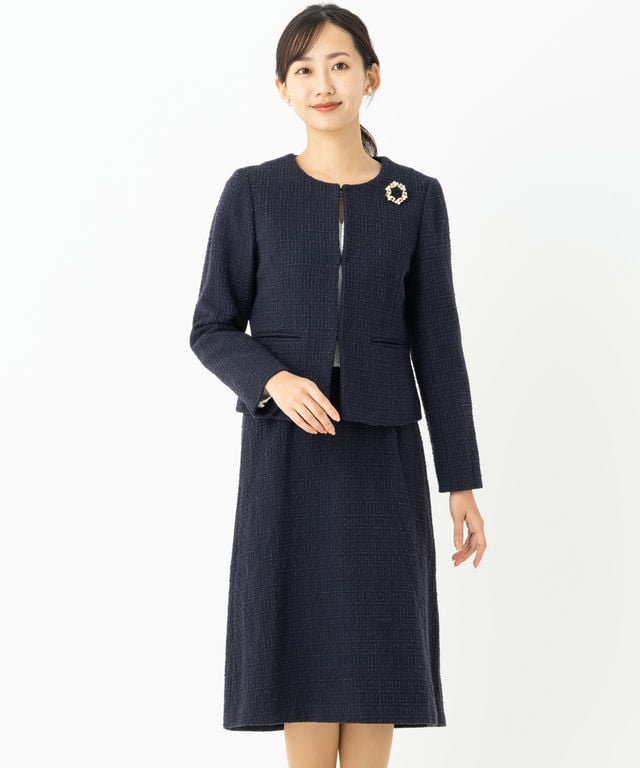 NATURAL BEAUTY BASIC スーツS ネイビー 入学式 4点セット NATURAL BEAUTY BASIC 【スーツ2点SET】ナチュラルビューティ