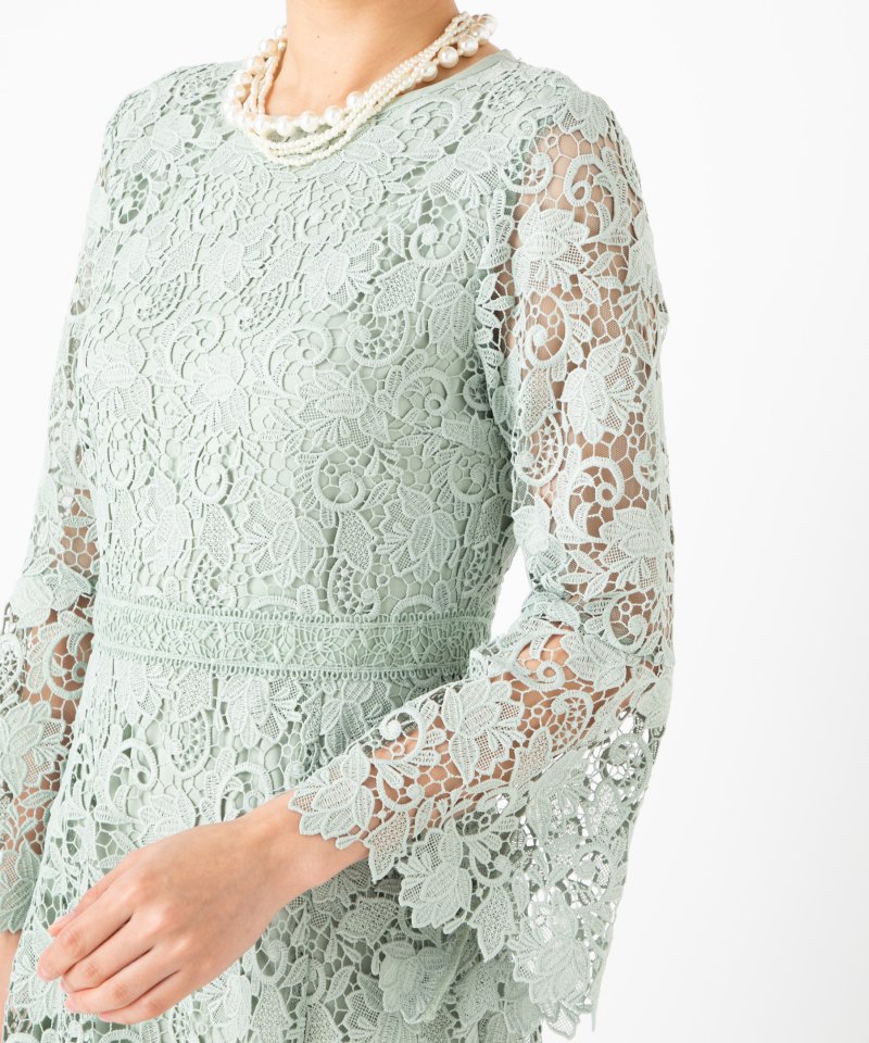 GRACE CONTINENTAL グレースコンチネンタル ケミカルレース切替ドレス