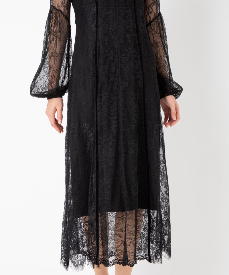 FRAY I.D フレイアイディー コンビネーションレースドレス ブラック系