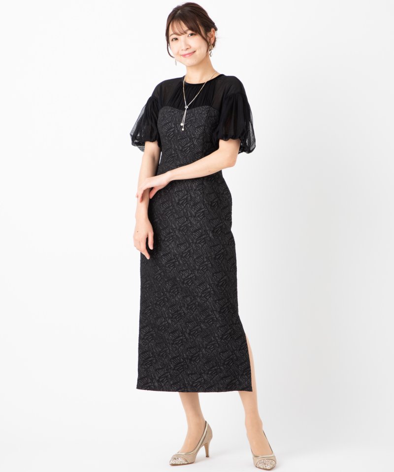 LAGUNAMOON ラグナムーン LADYジャカードIラインドレス ブラック系