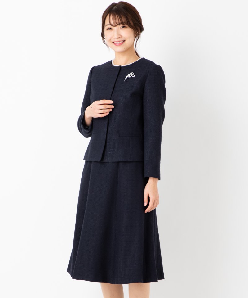 ANAYI 【スーツ2点SET】アナイ セレモニーワンピーススーツ ネイビー系