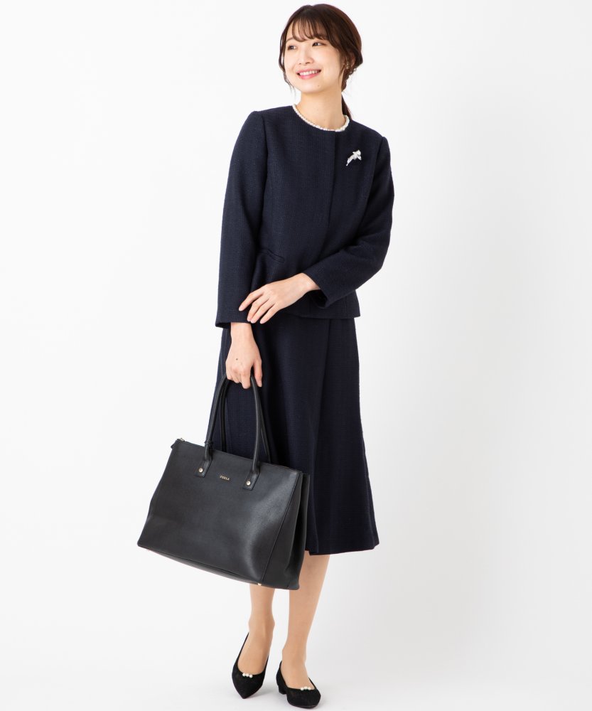 FURLA フルラ サフィアーノレザーBIGショルダーバッグ ブラック系