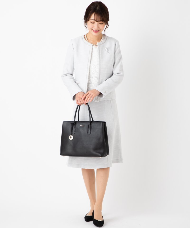 FURLA フルラ サフィアーノレザー2WAYショルダーバッグ ブラック系