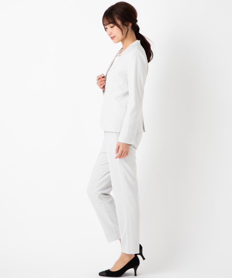 any SiS 【スーツ3点SET】ダブルクロスカラーレスジャケット