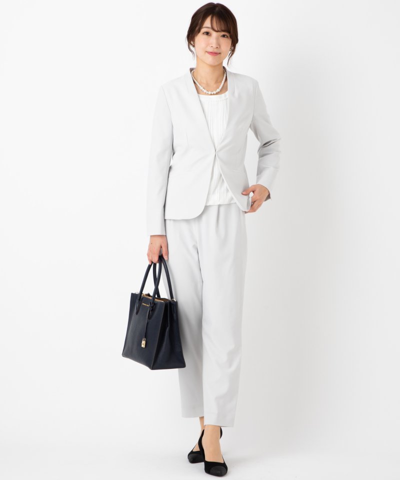 any SiS 【スーツ3点SET】ダブルクロスカラーレスジャケット