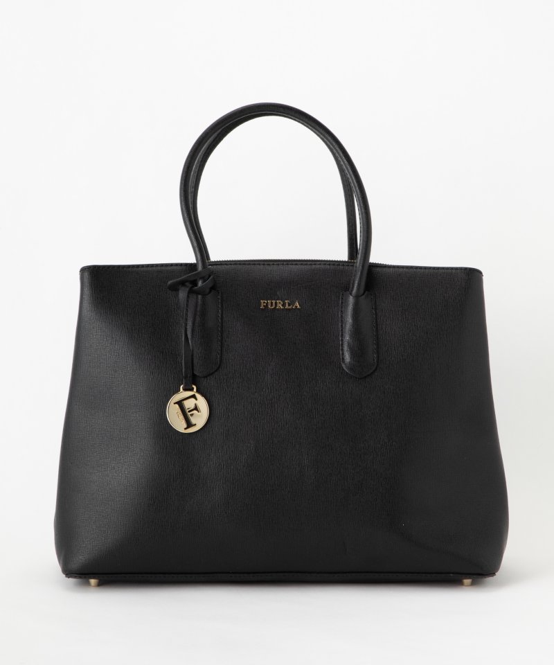 FURLA フルラ サフィアーノレザー2WAYショルダーバッグ ブラック系