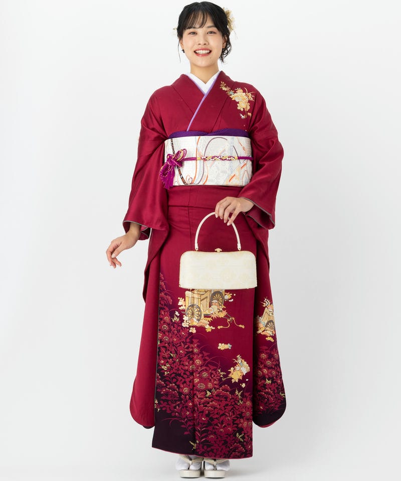 Select Shop 【振袖】御所車と松竹梅 レッド系 | 結婚式パーティーの 
