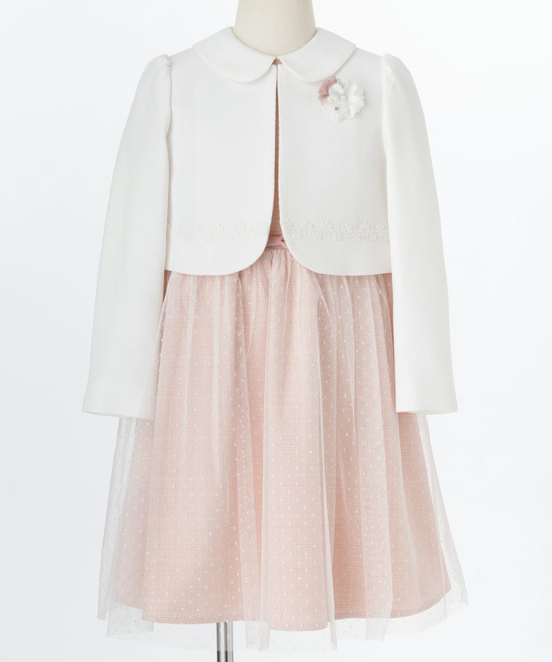 any FAM 【キッズスーツ3点SET】エニィファム 透かし花柄ワンピース