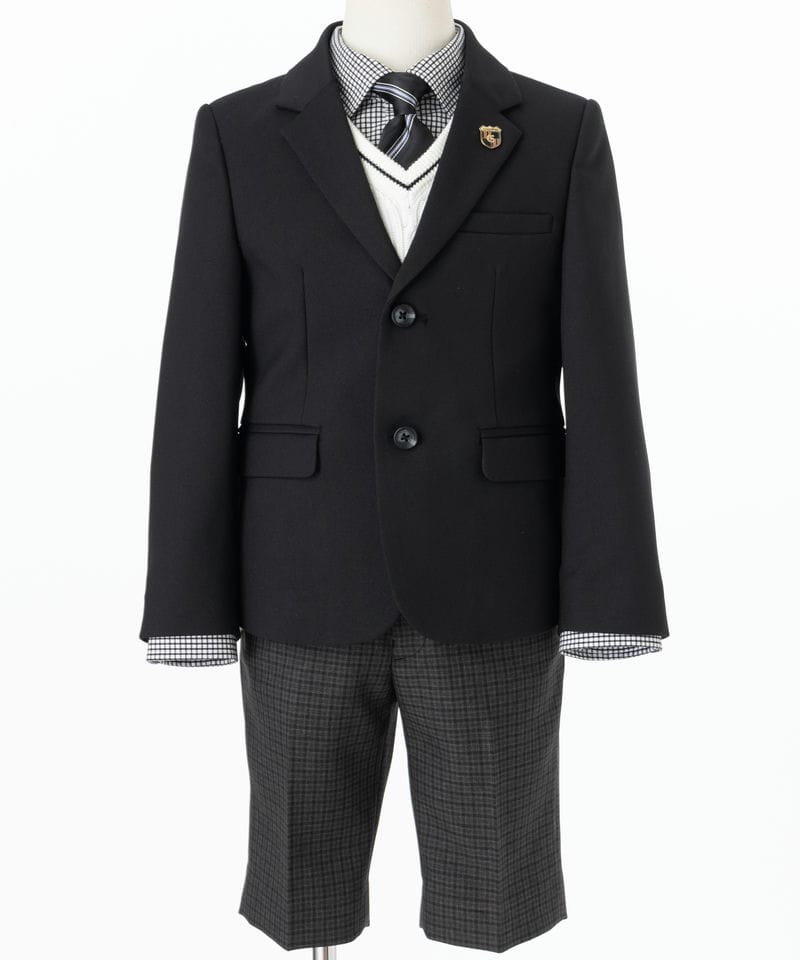 こどもビームス 【キッズスーツ4点SET】ウールグレースーツセット