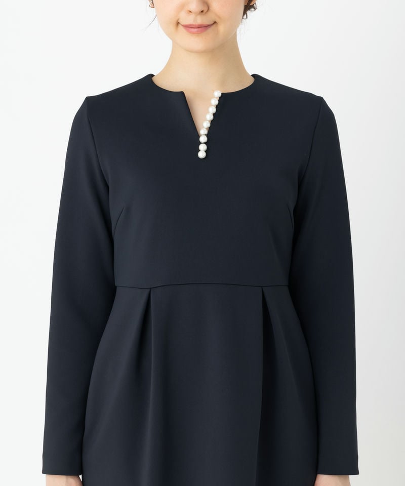 UNITED ARROWS ユナイテッドアローズ パールモチーフワンピース