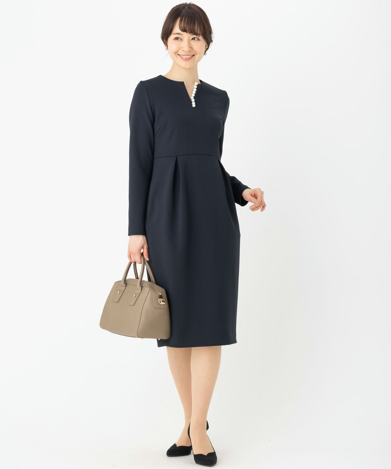 UNITED ARROWS ユナイテッドアローズ パールモチーフワンピース