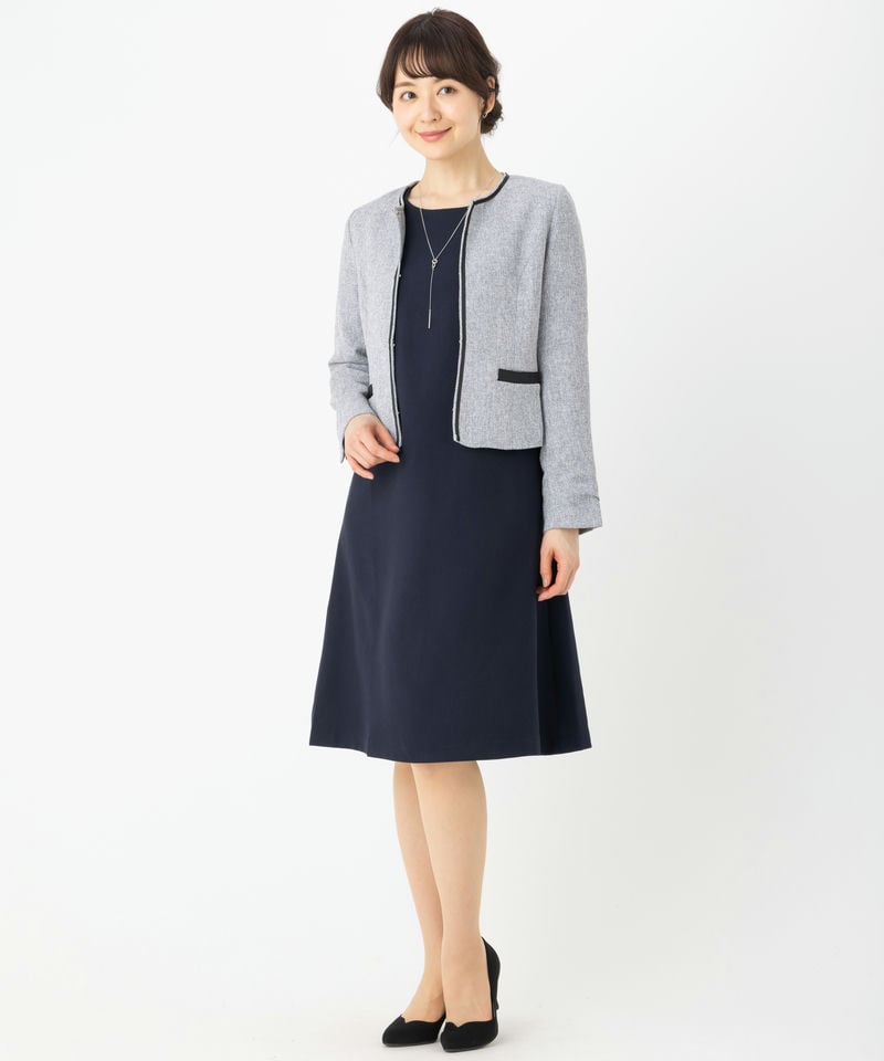 Select Shop 【スーツ2点SET】ノーカラージャケット&Aラインワンピース