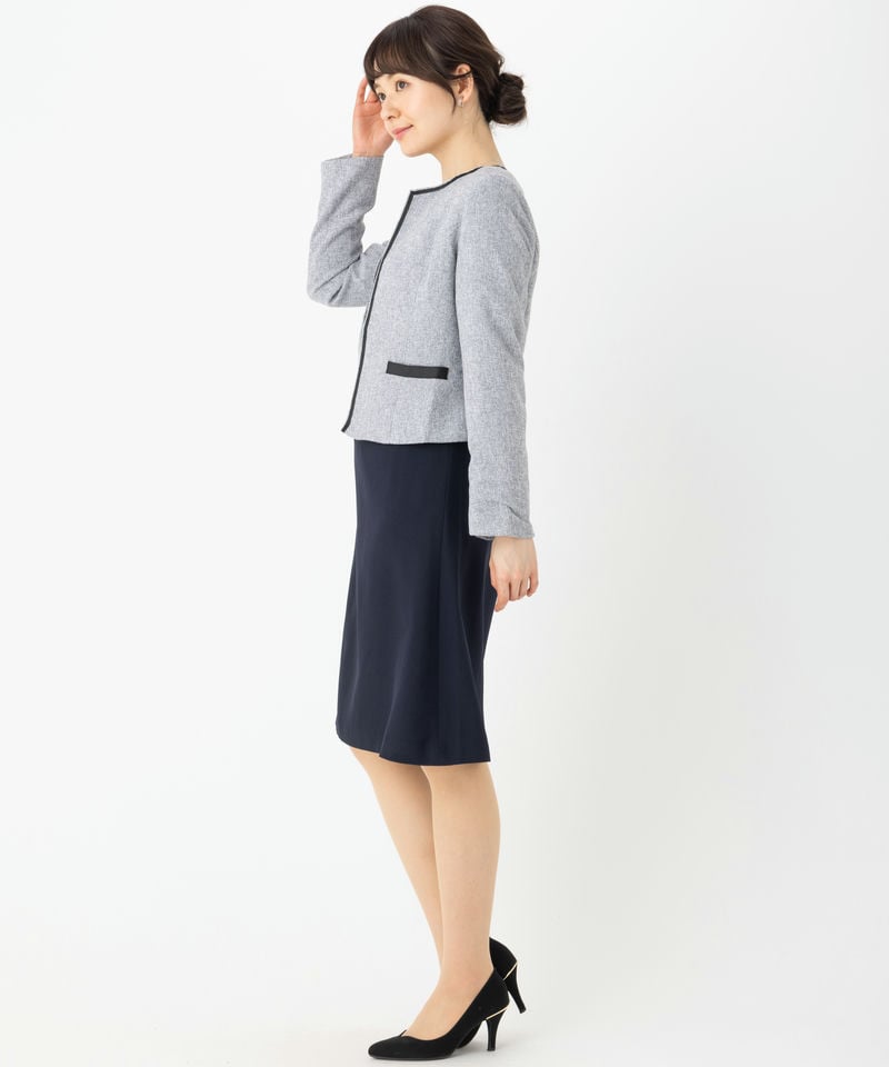 Select Shop 【スーツ2点SET】ノーカラージャケット&Aラインワンピース