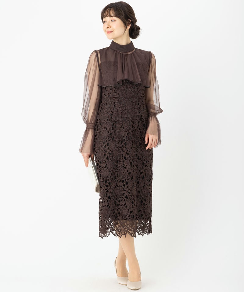 RUIRUE BOUTIQUE ルイルエブティック 2WAYチュールボレロ&レースタイト