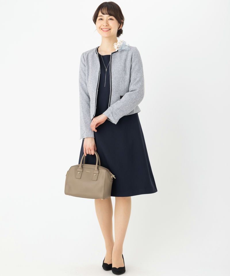Select Shop 【スーツ2点SET】ノーカラージャケット&Aラインワンピース