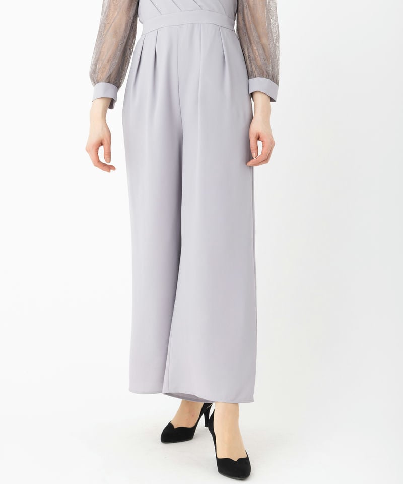 Aimer エメ 袖付きカシュクールオールインワン その他 x グレー系