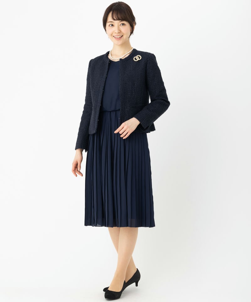 Select Shop 【スーツ2点SET】ミックスツイードジャケット&ワンピース