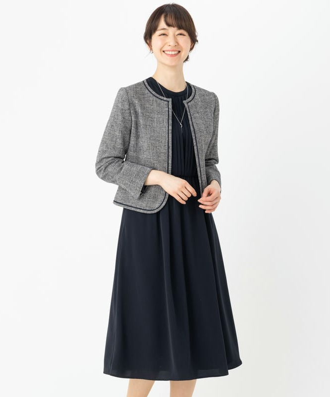 Select Shop 【スーツ2点SET】ノーカラージャケット&Aラインワンピース
