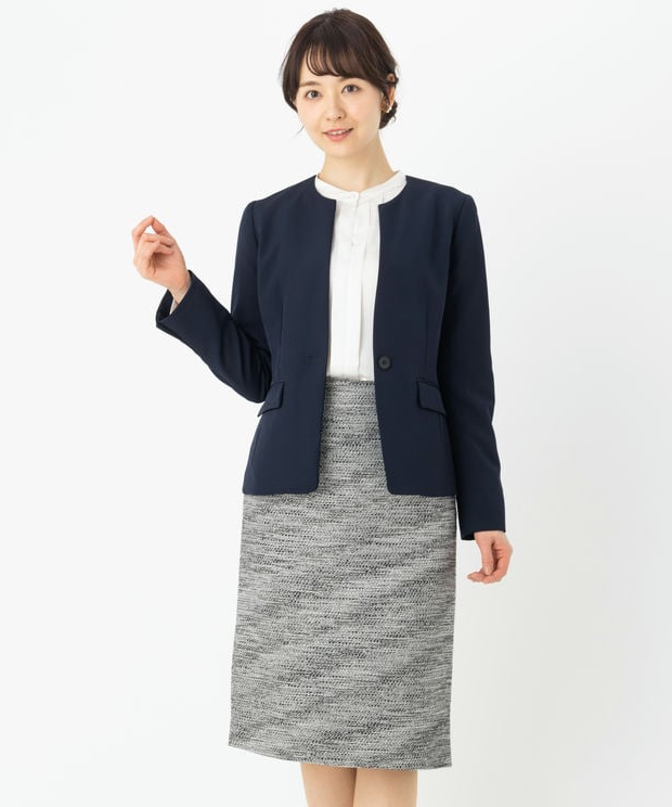 新品　any FAM PLST スーツ　ツイード　ジャケット　スカート　3 L any FAM 【プレミアムスーツ3点SET】ラメツイードジャケット+プリーツ