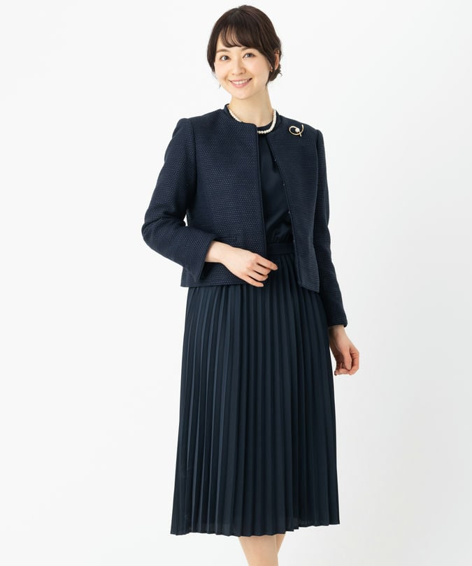 MELROSE claire 【スーツ2点SET】スラブツイードジャケット&ワンピース