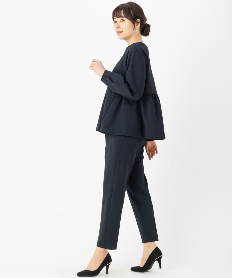 UNITED ARROWS 【プレミアムスーツ2点SET】パールモチーフトップス 