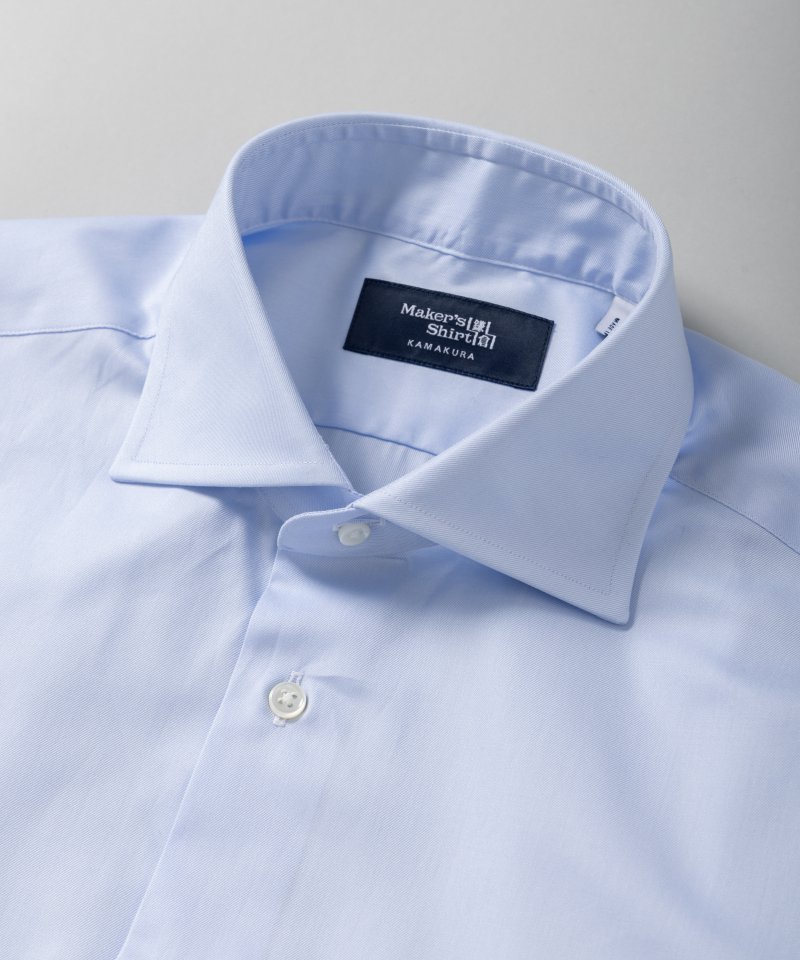 Maker's Shirt 鎌倉 フランチェーゼ・マイクロツイルシャツ ブルー系