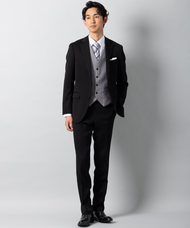 SUIT SELECT スーツセレクト 【セット】レジメンタルタイ&シルクチーフ