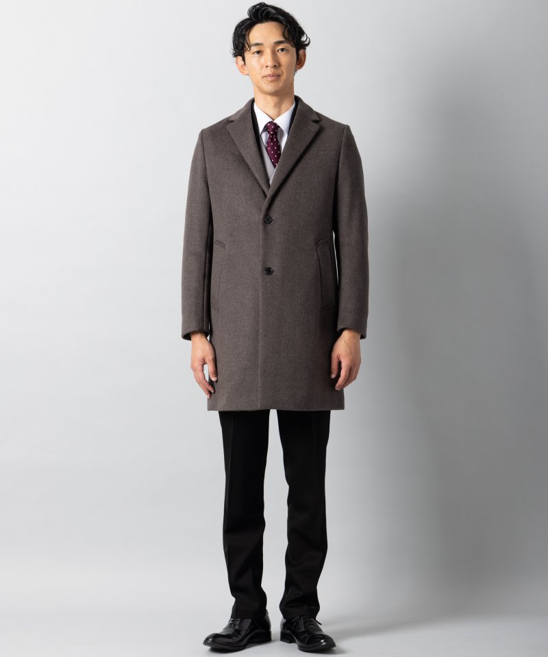 BEAUTY&YOUTH ソリッド 120S メルトン チェスターコート BEAUTY&YOUTH ソリッド120S・メルトンチェスターコート グレー系