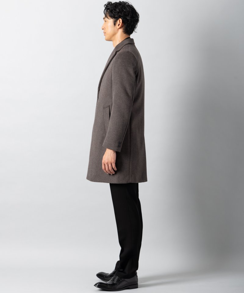 BEAUTY&YOUTH ソリッド120S・メルトンチェスターコート グレー系
