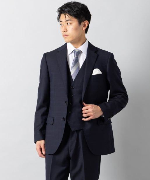 SUIT SELECT スーツセレクト レギュラーフィットスリーピーススーツ