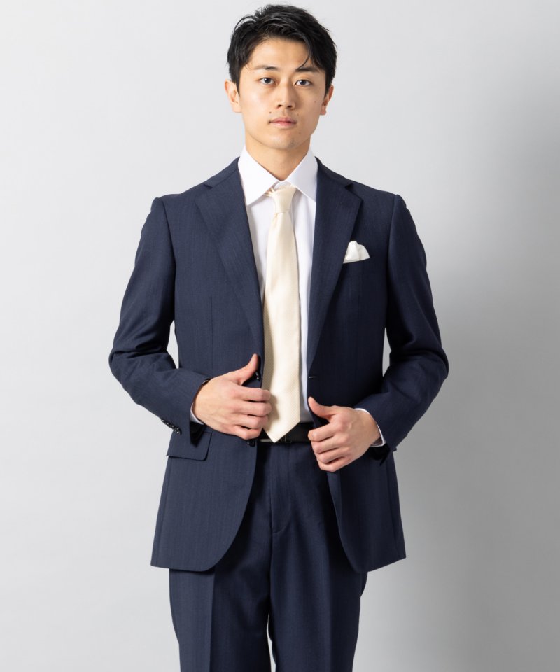 Select Shop [LR13]ロロピアーナ・チェック柄2ピーススーツ ネイビー系