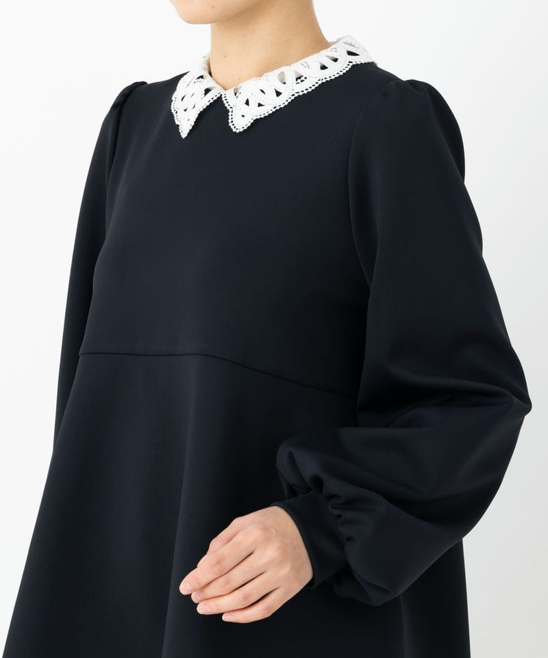 UNITED ARROWS 【プレミアムスーツ2点SET】刺繍襟ペプラムトップス