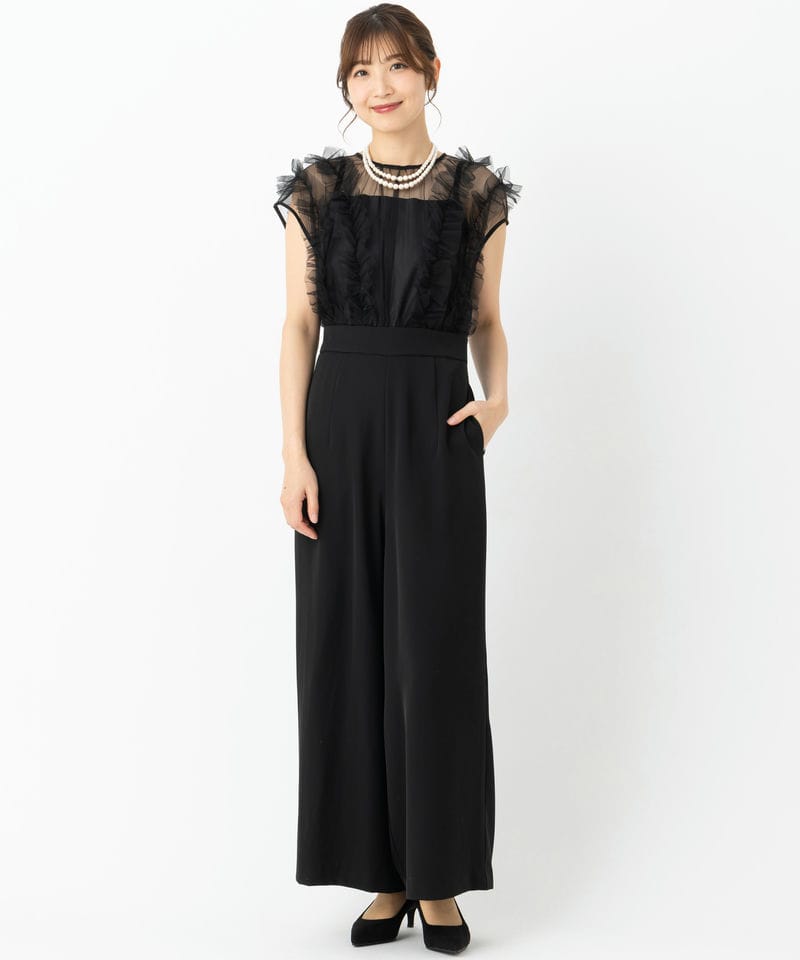 GRACE CONTINENTAL グレースコンチネンタル 刺繍ワイドサロペット