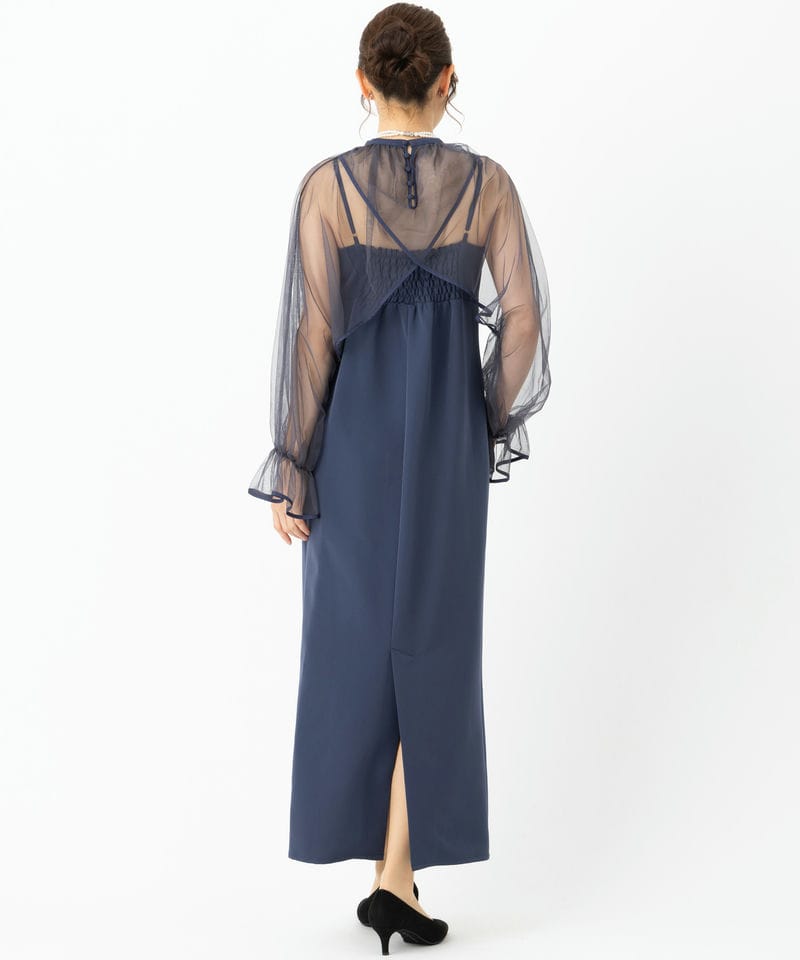 Ameri VINTAGE アメリヴィンテージ エアリーヴェールドレス ネイビー系