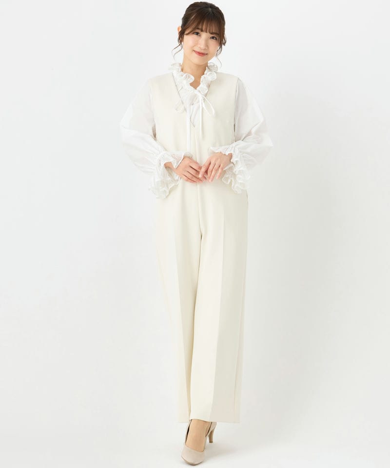 UNITED ARROWS 【スーツ2点SET】SPONGYオールインワン&レースフリル 