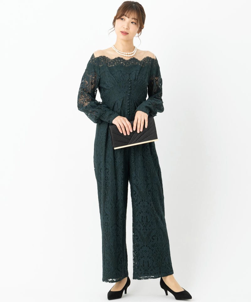 Ameri VINTAGE M 新品タグ付 レースロンパース Ameri VINTAGE アメリヴィンテージ オフショルダーレースライク