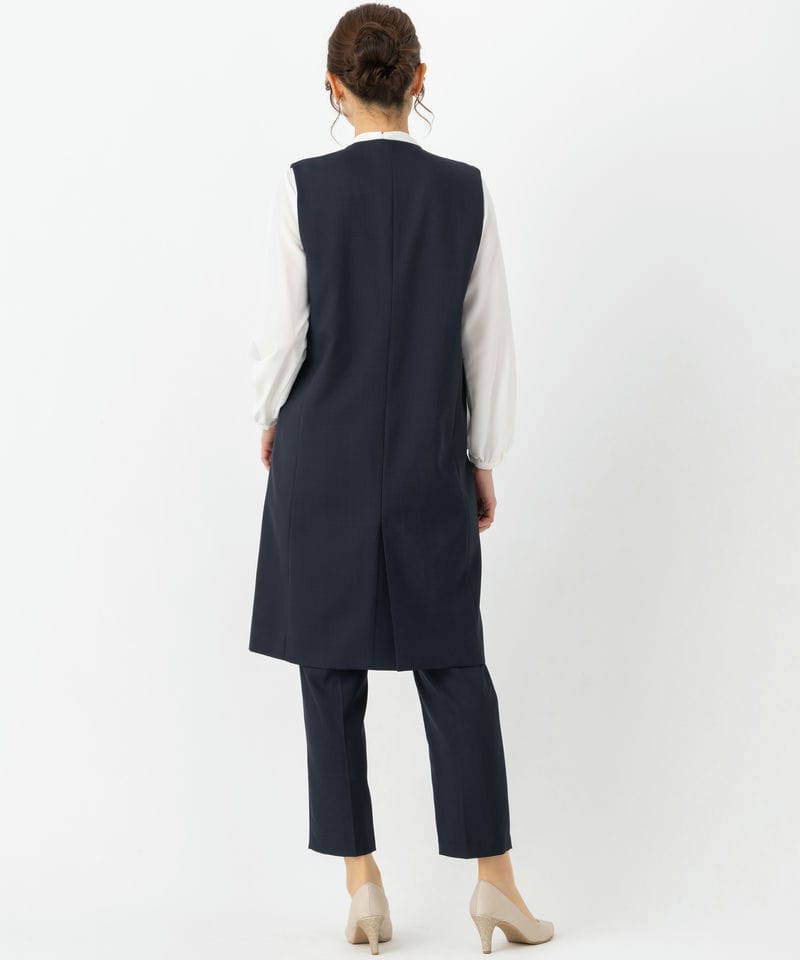 B:MING by BEAMS 【スーツ3点SET】Vネックロングジレ+パンツ+スタンド 
