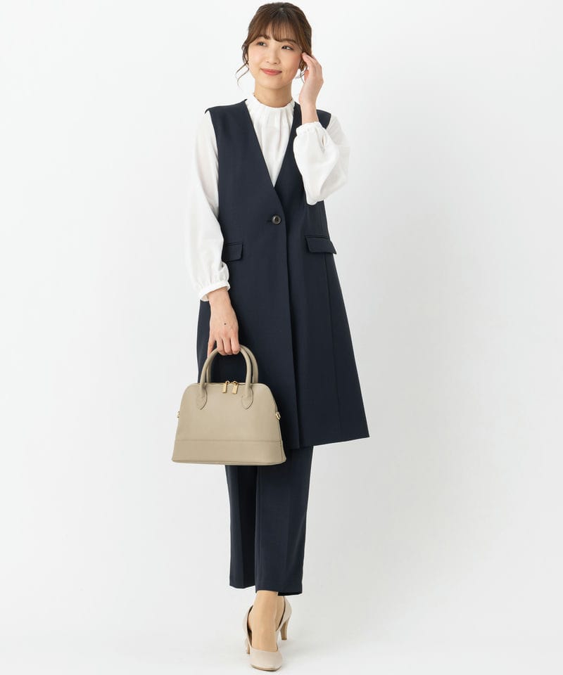 B:MING by BEAMS 【スーツ3点SET】Vネックロングジレ+パンツ+スタンド 