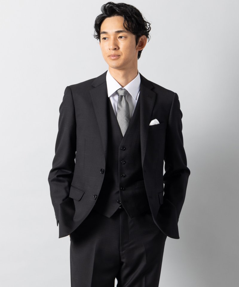 P.S.FA ベネシャンスリーピーススーツ ブラック系 | 結婚式パーティー