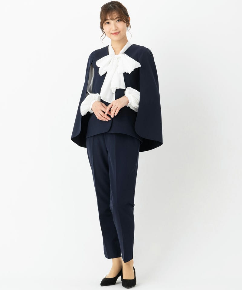 CELFORD 【プレミアムスーツ3点SET】ケープジャケット+ボウタイ