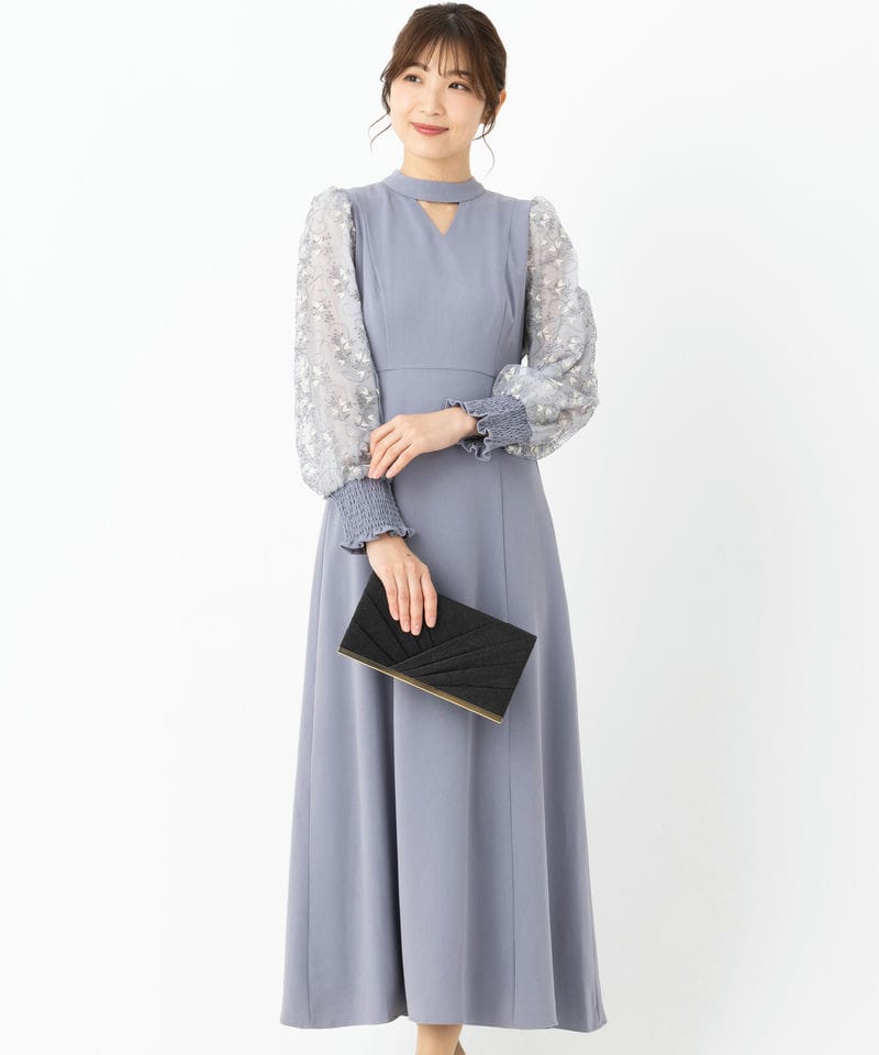 ANDRESD 【ドレス2点SET】アンドレスド スリーブエンブロイダリー