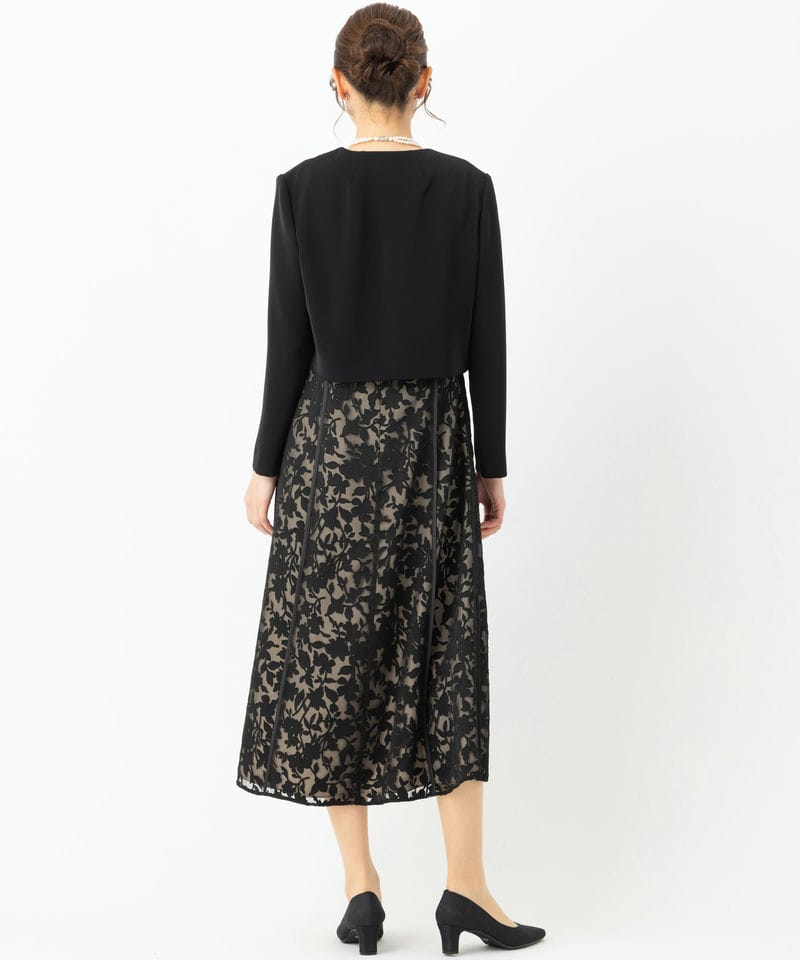 東京ソワール 【マザーズドレス】サテンオパールワンピース+ボレロ