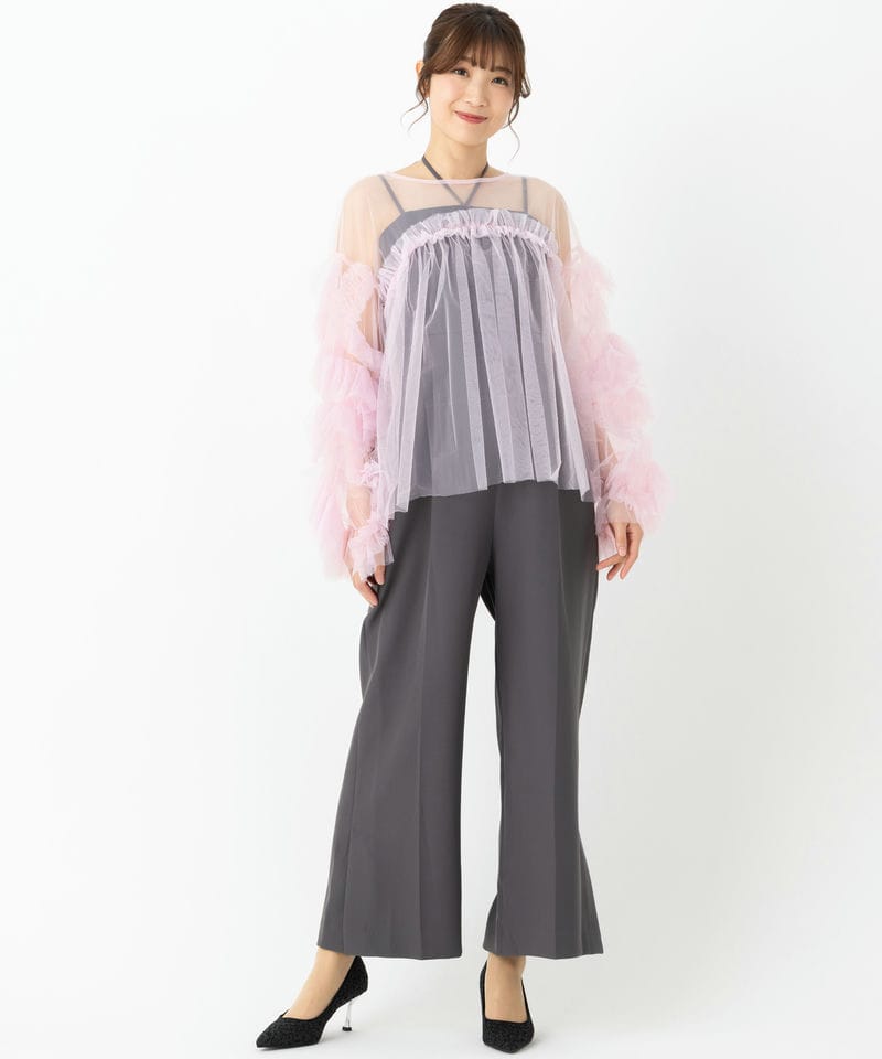 ANDRESD アンドレスド デコラティブチュールトップス&ダブルクロス