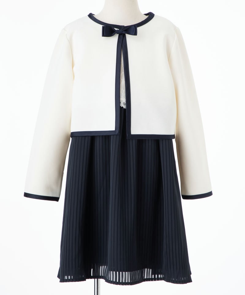 any FAM 【キッズスーツ3点SET】エニィファム 透かし花柄ワンピース